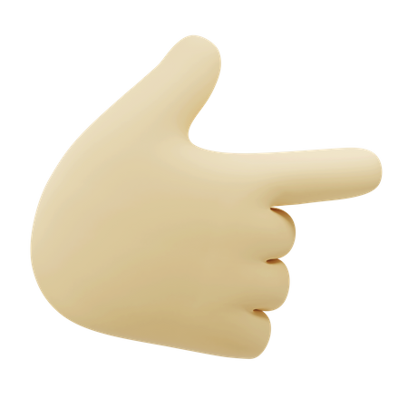 Geste de la main pointant vers la droite  3D Icon