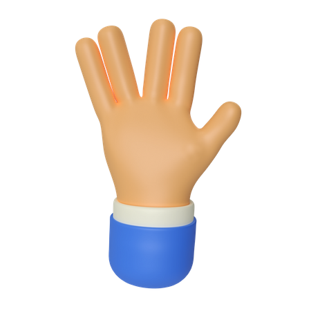 Geste de la main salut vulcain  3D Icon