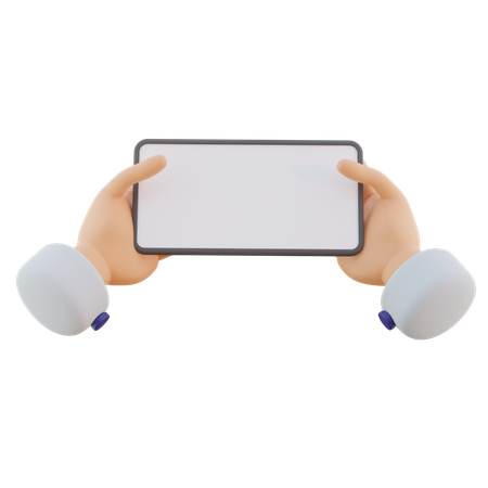 Geste de la main tenant le paysage du téléphone  3D Icon
