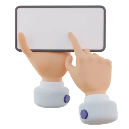 Geste de la main tenant le téléphone tactile  3D Icon