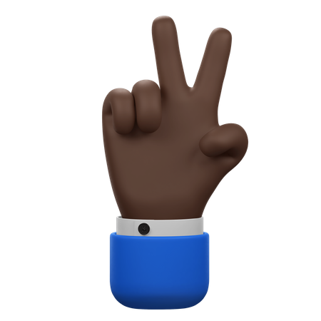 Geste de la main de paix  3D Icon