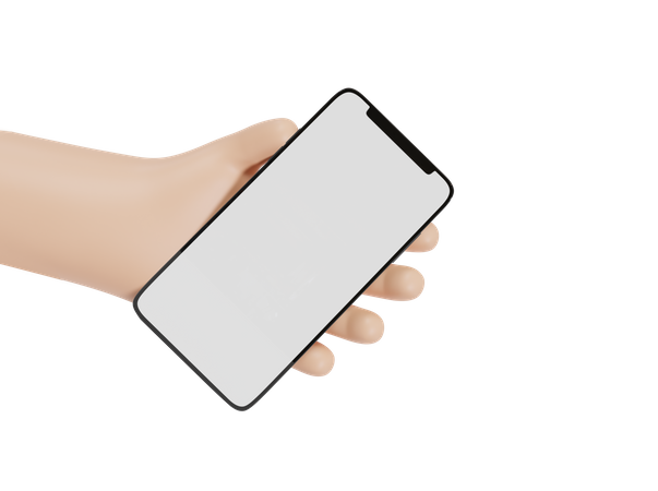 Geste de maintien du mobile  3D Icon