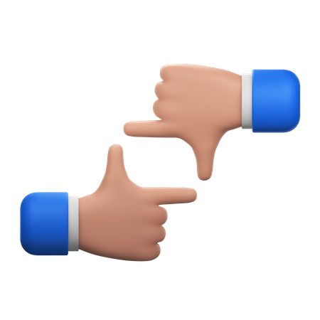 Geste der einrahmenden Hände  3D Icon