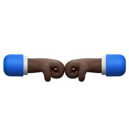 Geste des mains avec coup de poing  3D Icon