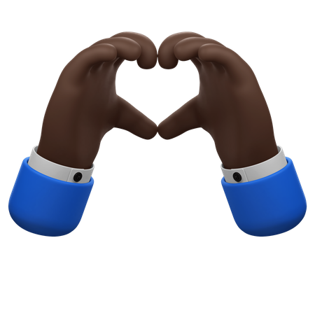 Geste des mains d'amour  3D Icon
