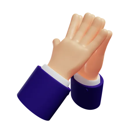 Geste des mains en clocher  3D Illustration