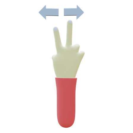 Geste d'écartement des doigts  3D Icon