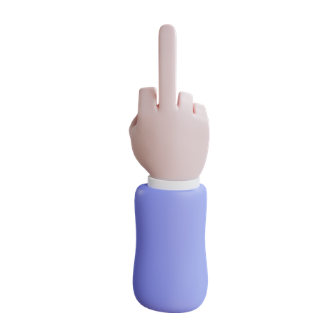 Geste du majeur  3D Icon