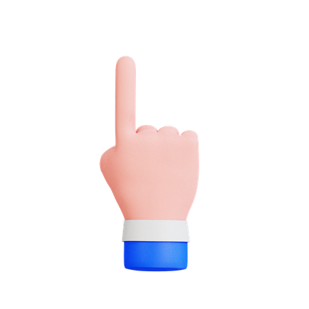 Geste de la main avec un doigt  3D Icon