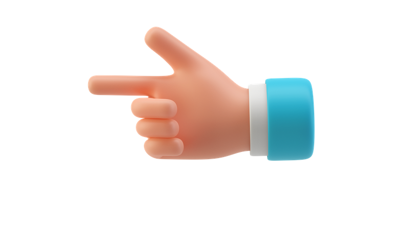 Geste mit dem Finger nach links  3D Icon