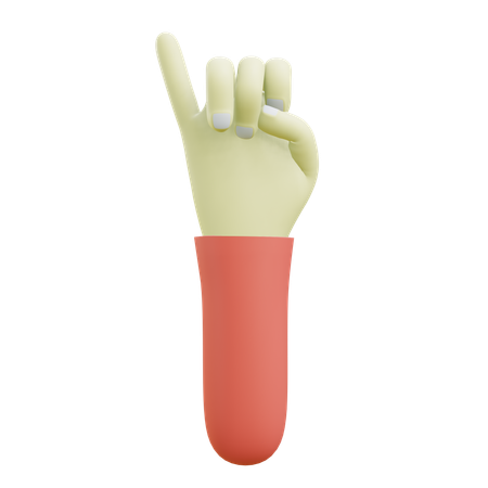Geste mit dem kleinen Finger  3D Icon