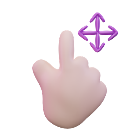 Geste mit der Hand bewegen  3D Icon