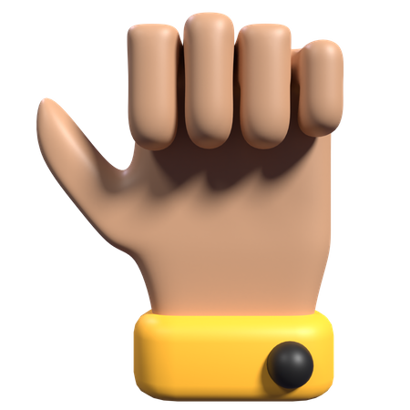 Geste mit erhobener Faust  3D Icon