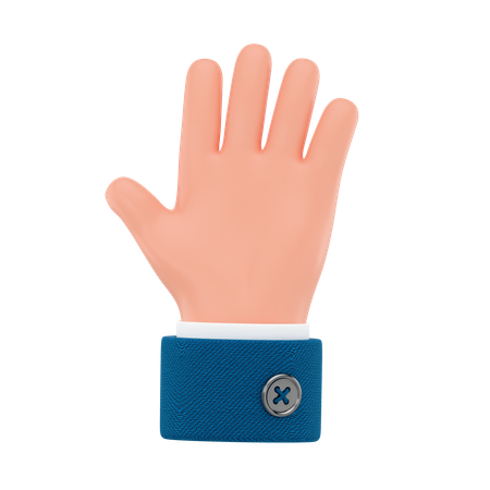 Geste mit erhobener Hand  3D Icon