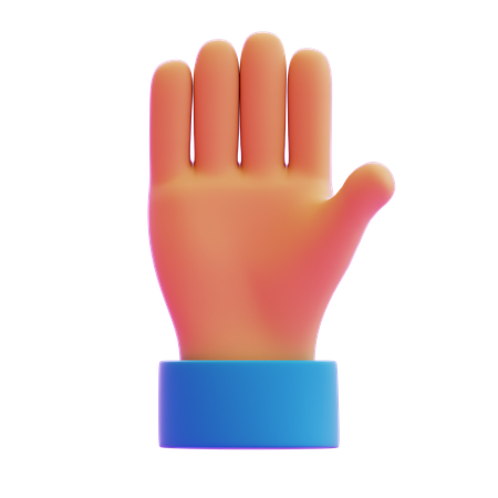 Geste mit erhobener Hand  3D Icon