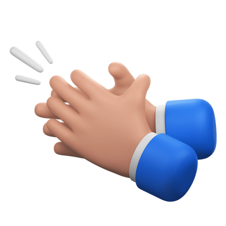 Geste mit klatschenden Händen  3D Icon