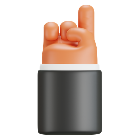 Geste de la main numéro un  3D Icon