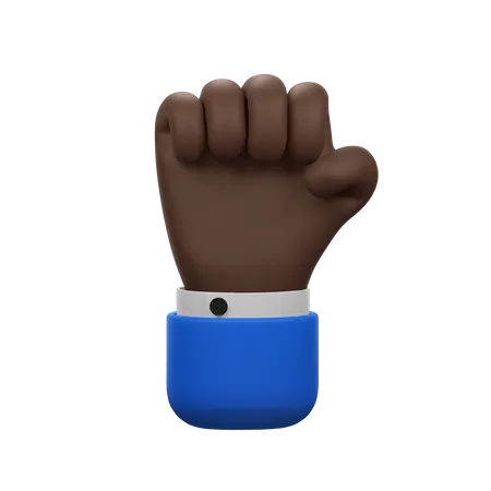 Geste de la main du poing  3D Icon