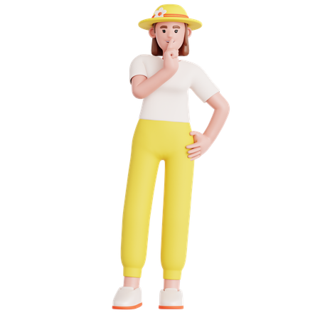 Geste silencieux  3D Icon