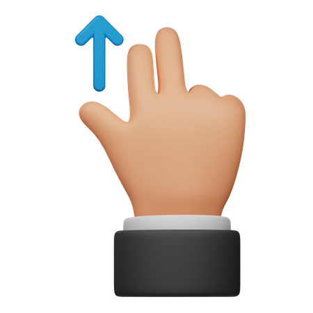 Faire défiler vers le haut le geste tactile  3D Icon