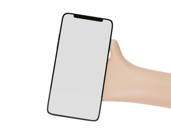 Geste zum Halten des Mobiltelefons  3D Icon