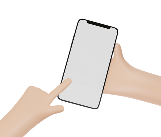Geste zum Halten des Mobiltelefons  3D Icon