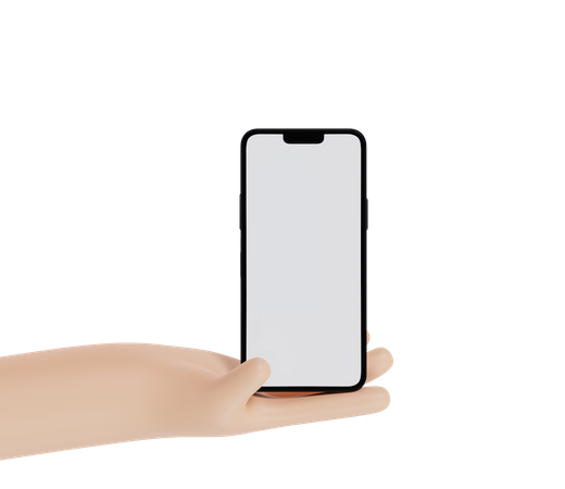Geste zum Halten des Mobiltelefons  3D Icon