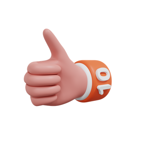 Gestennummern 10  3D Icon