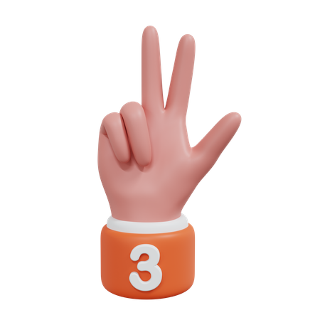 Gestennummern 3  3D Icon