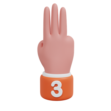 Gestennummern 3  3D Icon