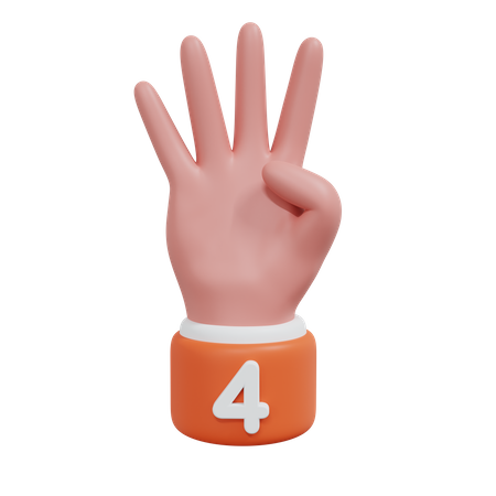 Gestennummern 4  3D Icon