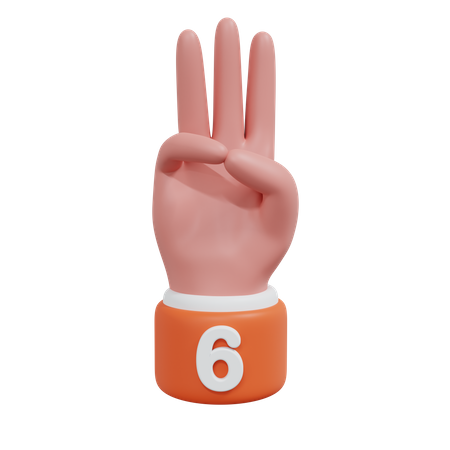 Gestennummern 6  3D Icon
