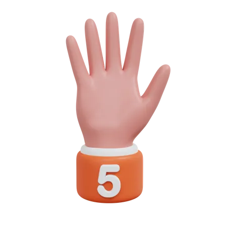 Geste numéros 5  3D Icon