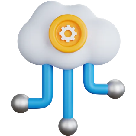 Connexion au cloud de gestion  3D Icon