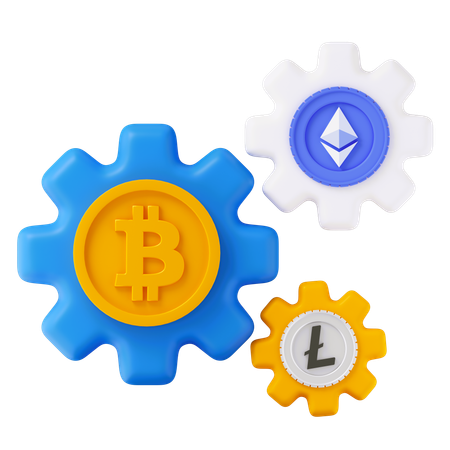 Gestión criptográfica  3D Icon