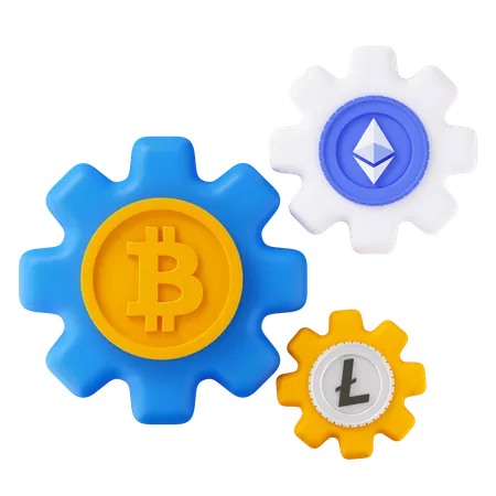 Gestión criptográfica  3D Icon