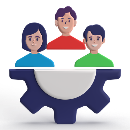 Gestion d'équipe  3D Icon