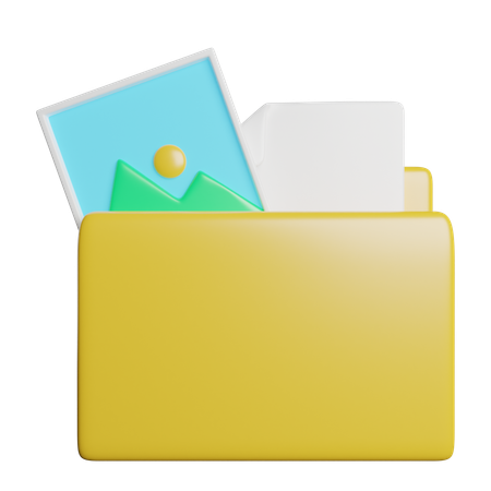 Gestión de archivos  3D Icon