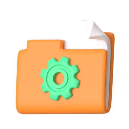 Gestión de archivos  3D Icon