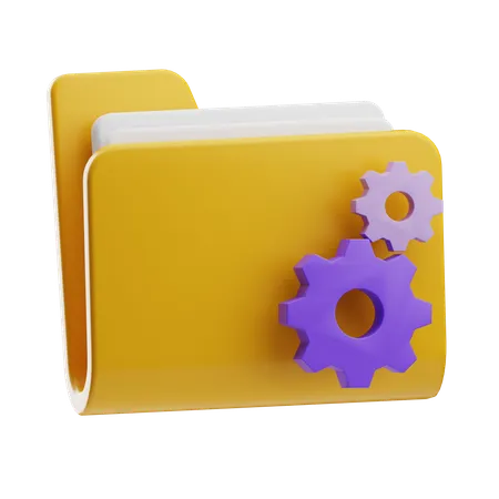 Gestión de archivos  3D Icon