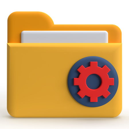 Gestión de archivos  3D Icon