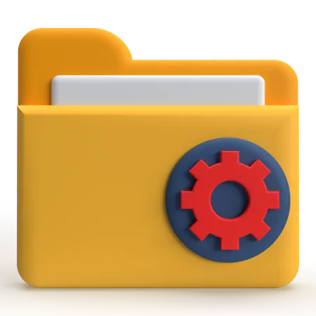 Gestión de archivos  3D Icon