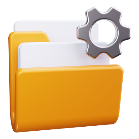 Gestión de archivos  3D Icon