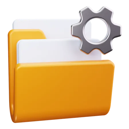 Gestión de archivos  3D Icon