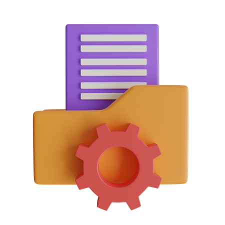 Gestión de archivos  3D Icon