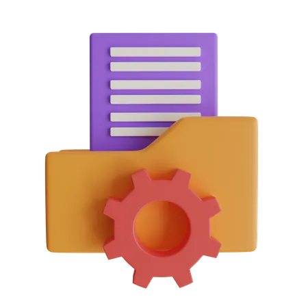 Gestión de archivos  3D Icon