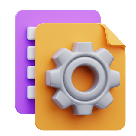 Gestión de archivos  3D Icon