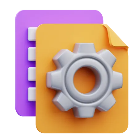 Gestión de archivos  3D Icon