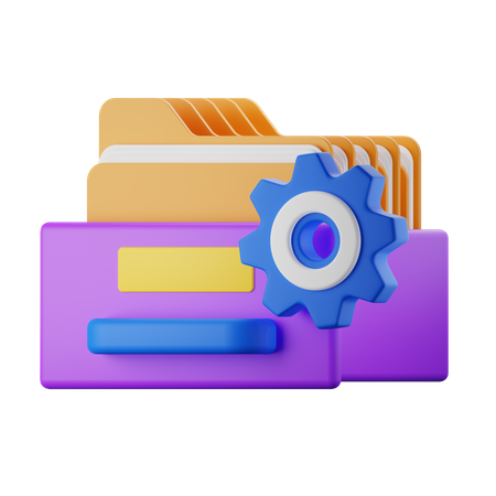 Gestión de archivos  3D Icon