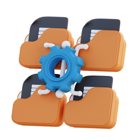 Gestión de carpetas  3D Icon